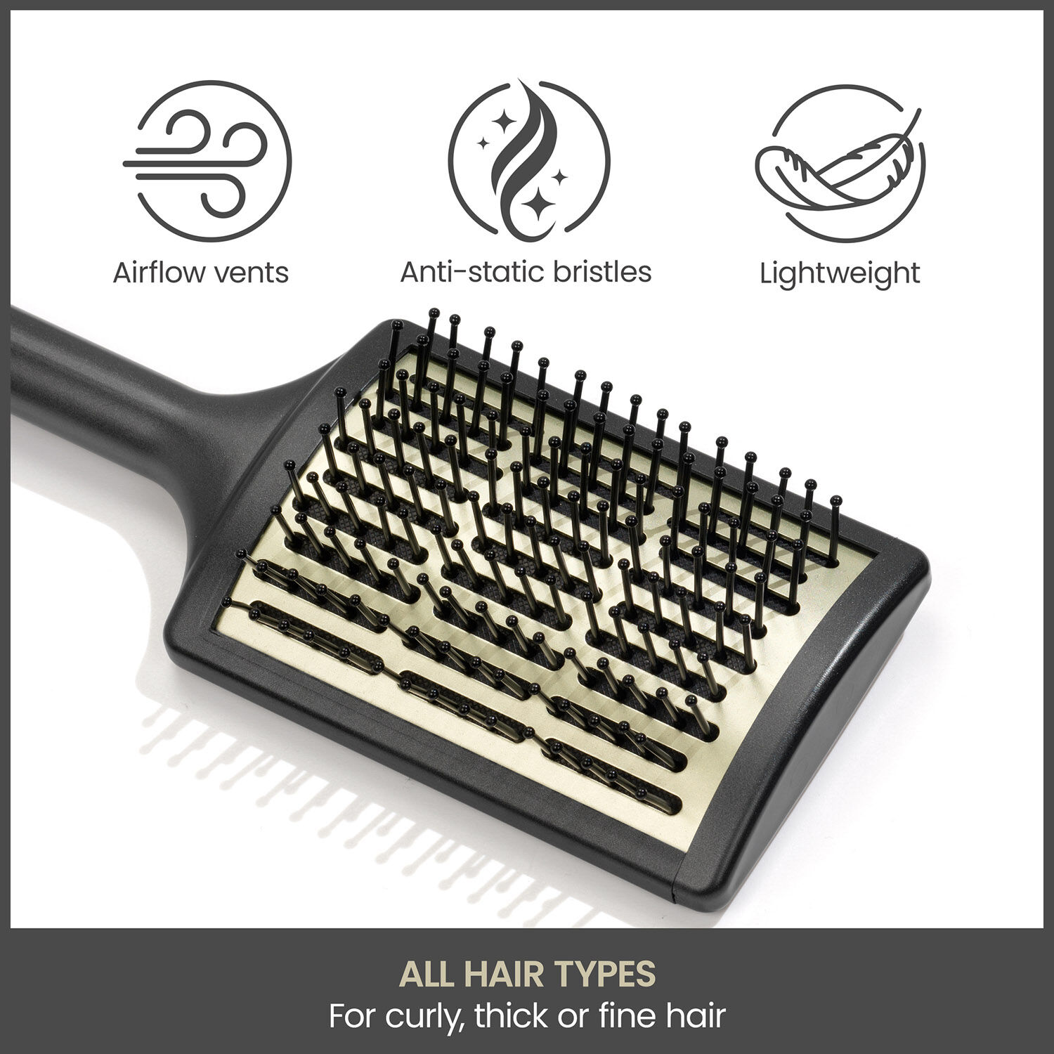 Wet to Dry Ceramic Paddle Hair Brush
